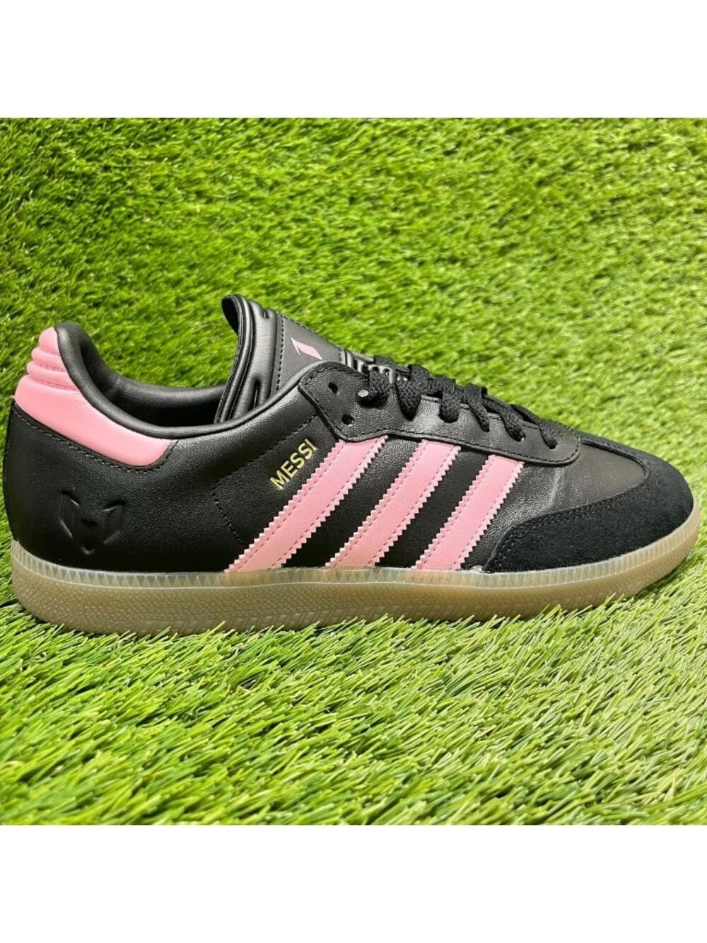 Adidas Samba Inter Miami CF x Messi Mens Size 9 Black Athletic Shoes Sneakers